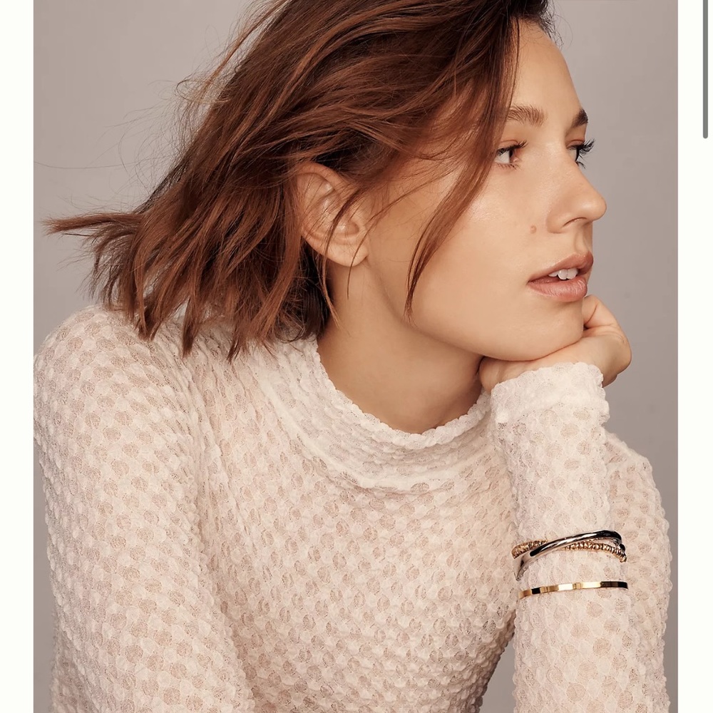 Frame Mesh Lace turtleneck XL